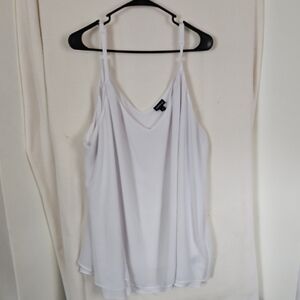 torrid White Double-Layer Spaghetti Strap Cami